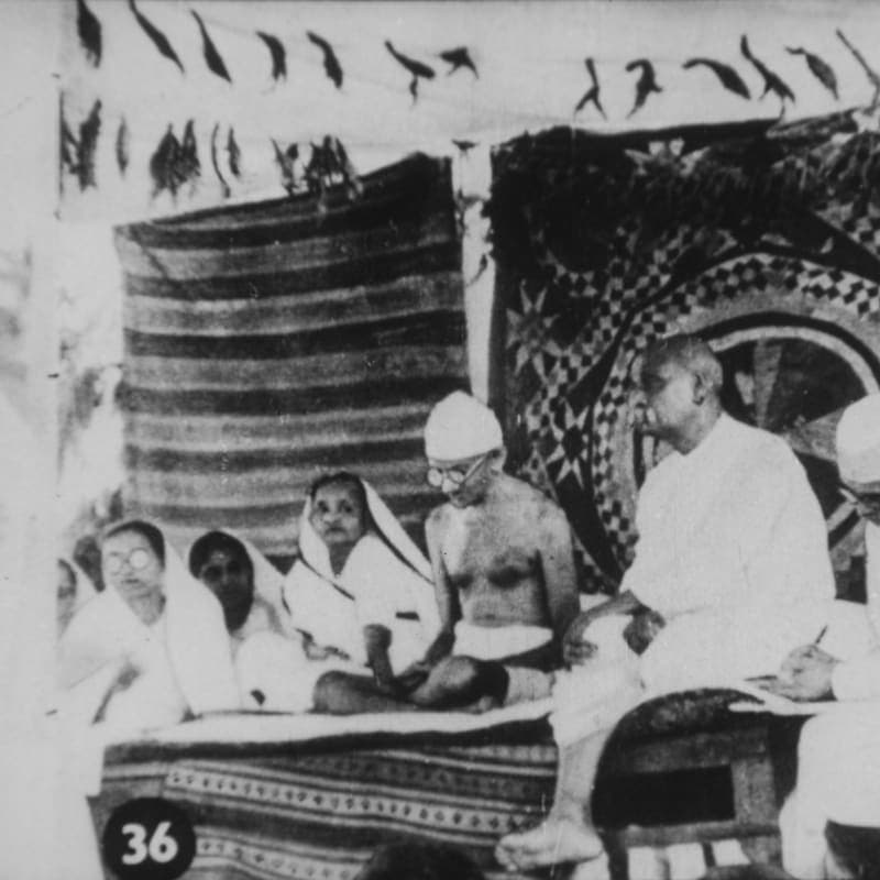 Mahatma Gandhi and Sardar Patel during the 1928 Bardoli Satyagraha