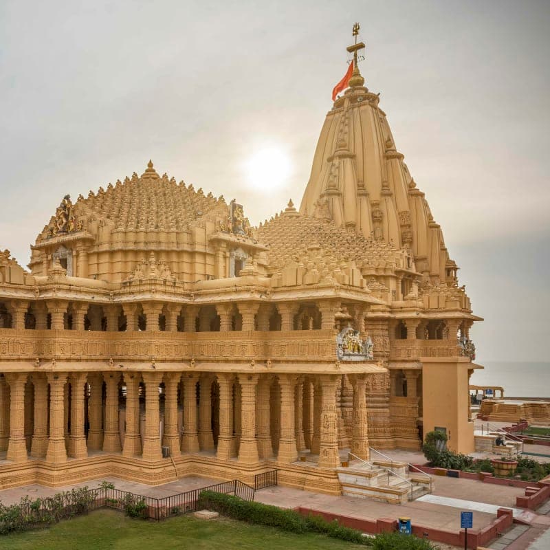 Somnath Temple on the Arabian Sea shore at Prabhas Patan, Veraval